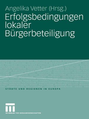 cover image of Erfolgsbedingungen lokaler Bürgerbeteiligung